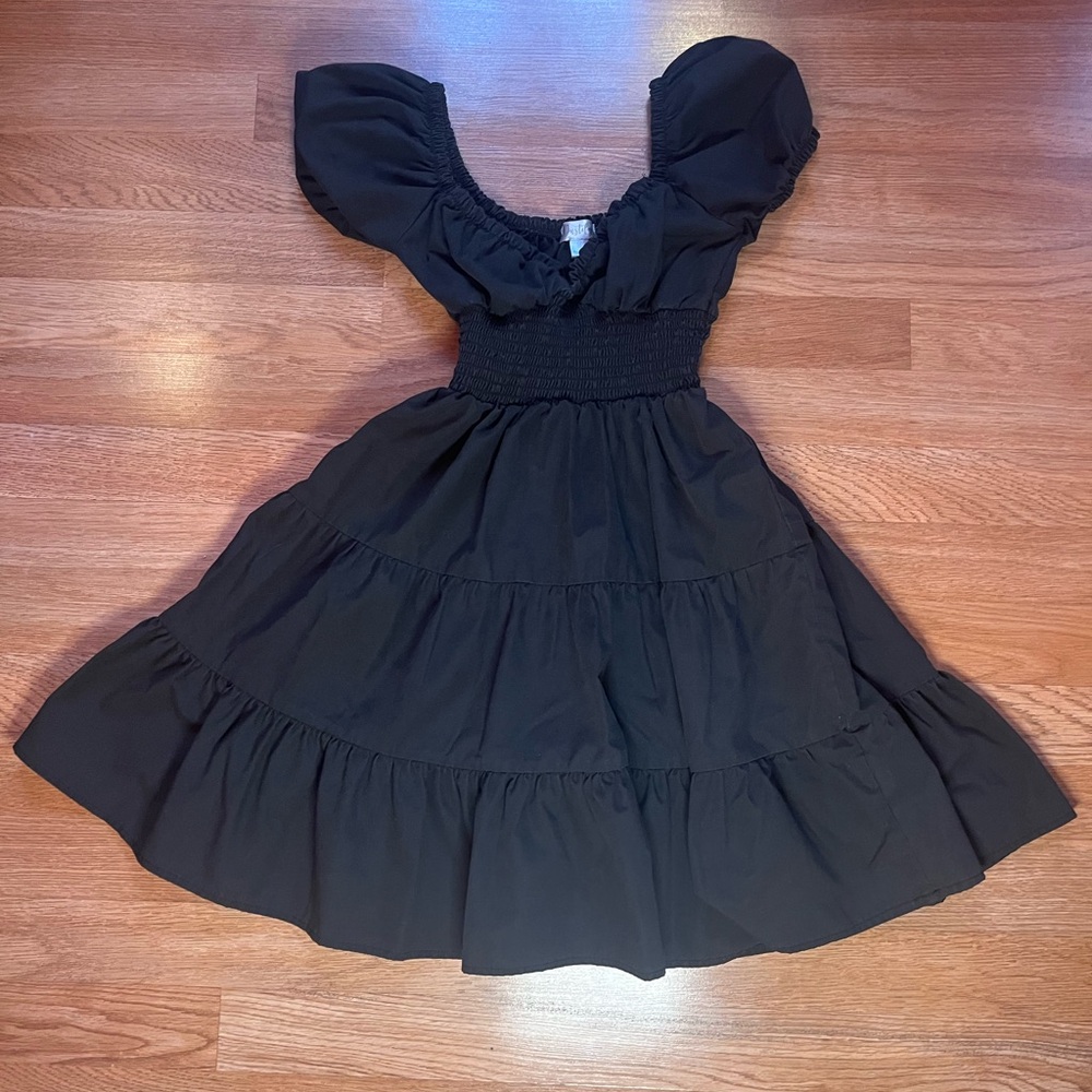Justice Black Ruffle Dress